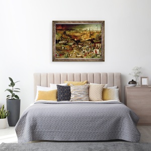 Tablou inramat - Pieter Bruegel the Elder - Triumful Mortii, 60 x 80 cm - Img 3