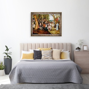 Tablou inramat - Pieter Brueghel the Younger - Peisaj cu Sfantul Ioan Botezatorul, 60 x 80 cm - Img 3