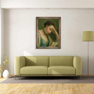 Tablou inramat - Pietro Antonio Rotari - Portretul unei femei, 70 x 90 cm - Img 2