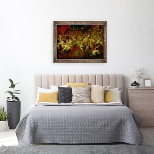 Tablou inramat - Pietro Danini - Sarbatoarea lui Belshazzar, 60 x 80 cm - Img 3
