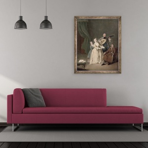 Tablou inramat - Pietro Longhi - Concertul de familie, 70 x 85 cm - Img 2