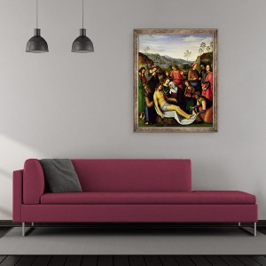 Tablou inramat - Pietro Perugino - Plangerile lui Hristos, 50 x 60 cm - Img 2