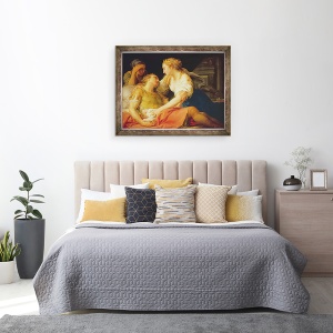 Tablou inramat - Pompeo Girolamo Batoni - Moartea lui Marc Anthony, 60 x 80 cm - Img 3