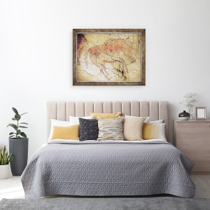 Tablou inramat - Prehistoric - Bizon din pesterile din Altamira, 60 x 80 cm - Img 3