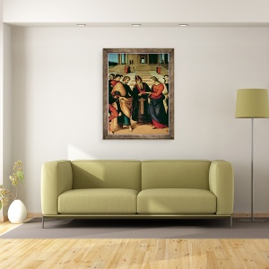 Tablou inramat - Raphael - Casatoria Fecioarei II, 70 x 90 cm - Img 2