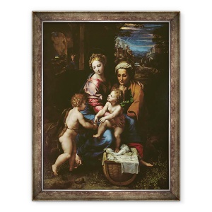 Tablou inramat - Raphael - Sfanta familie La Perla c.1518, 70 x 90 cm