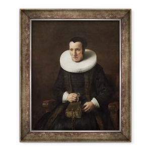 Tablou inramat - Rembrandt Harmensz van Rijn - Batrana cu o carte, 70 x 85 cm