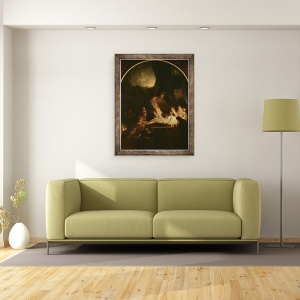 Tablou inramat - Rembrandt Harmensz van Rijn - inmormantarea, 70 x 90 cm - Img 2