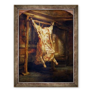 Tablou inramat - Rembrandt Harmensz van Rijn - Interior macelarie, 70 x 90 cm