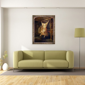 Tablou inramat - Rembrandt Harmensz van Rijn - Interior macelarie, 70 x 90 cm - Img 2