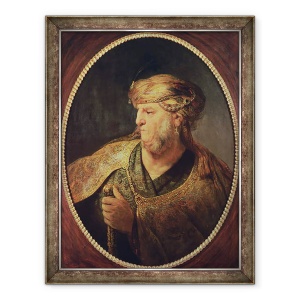 Tablou inramat - Rembrandt Harmensz van Rijn - Portretul unui barbat in Costum Oriental, 60 x 80 cm