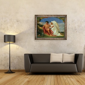 Tablou inramat - Richard Redgrave - Constiinta trezita, 70 x 90 cm - Img 2