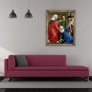 Tablou inramat - Rogier van der Weyden - Coborarea de pe cruce, 50 x 60 cm - Img 2