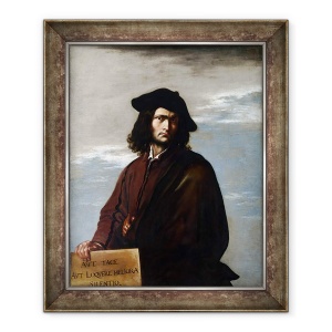 Tablou inramat - Salvator Rosa - Autoportret, 50 x 60 cm