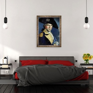 Tablou inramat - Samuel King - George Washington 1732-99, 60 x 80 cm - Img 3