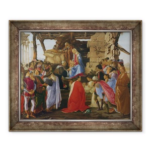 Tablou inramat - Sandro Botticelli - Adorarea magilor tempera pe panou, 70 x 85 cm