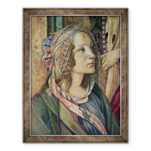 Tablou inramat - Sandro Botticelli - Detaliu de Sfanta Ecaterina din Altarul San Barnaba, 70 x 90 cm