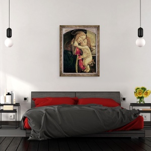 Tablou inramat - Sandro Botticelli - Fecioara si Pruncul, 60 x 80 cm - Img 3