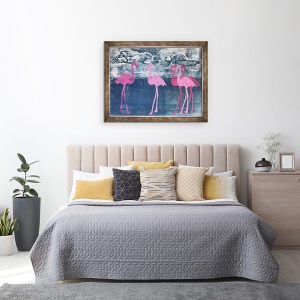 Tablou inramat - Sarah Thompson-Engels - Flamingos,2019, 60 x 80 cm - Img 3