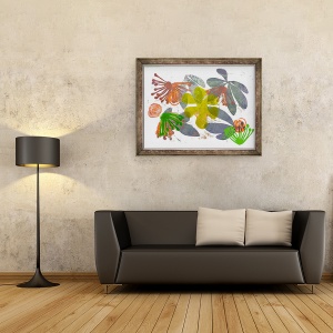 Tablou inramat - Sarah Thompson-Engels - forme organice 2018, 60 x 80 cm - Img 2