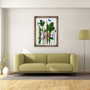 Tablou inramat - Sarah Thompson-Engels - Frunze de smochin, 60 x 80 cm - Img 2