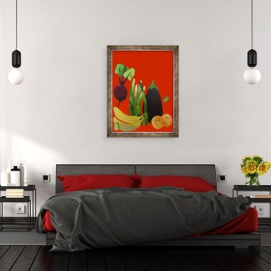 Tablou inramat - Sarah Thompson-Engels - Legume & fructe,2020, 70 x 90 cm - Img 3