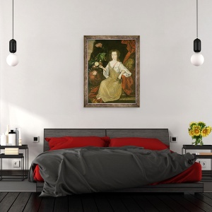 Tablou inramat - Scoala americana - Tanara femeie cu un fluture I, 60 x 80 cm - Img 3