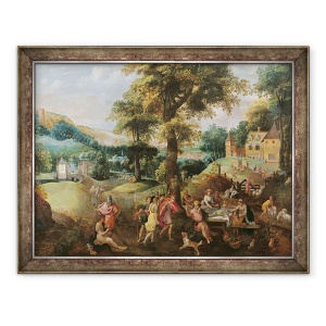 Tablou inramat - Scoala belgiana - Cincinnatus primind deputatii de la Roma, 60 x 80 cm