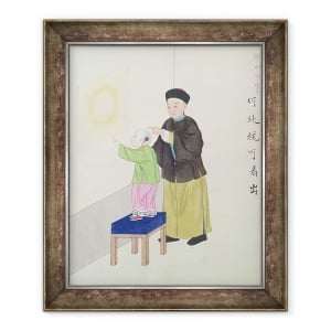 Tablou inramat - Scoala Chineza - invatarea despre spiritualism, 50 x 60 cm