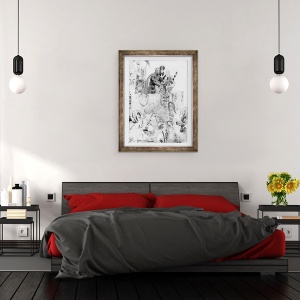 Tablou inramat - scoala engleza - Edward I declarand fiul sau Print de Wales, 70 x 90 cm - Img 3