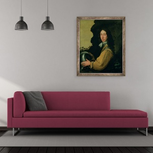 Tablou inramat - Scoala Engleza - Portretul lui John Evelyn, 50 x 60 cm - Img 2