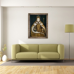 Tablou inramat - scoala engleza - Queen Elizabeth I, 70 x 90 cm - Img 2