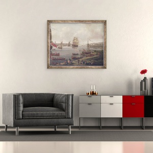 Tablou inramat - Scoala Engleza - Vedere spre Tamisa, 70 x 85 cm - Img 2