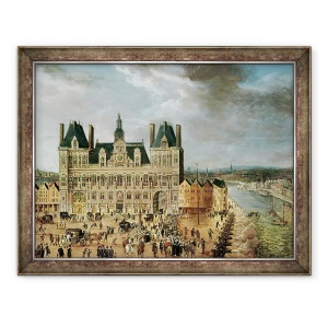 Tablou inramat - Scoala flamanda - Hotel de Ville, 60 x 80 cm