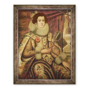 Tablou inramat - Scoala flamanda - Margareta de Austria 1522-86 Ducesa de Parma, 60 x 80 cm