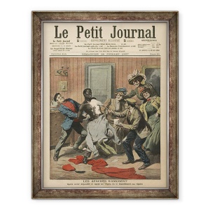 Tablou inramat - Scoala franceza - Apasii se distreaza, ilustrare din Le Petit Journal, supliment illustre, 60 x 80 cm