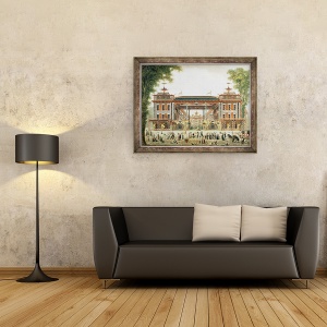 Tablou inramat - Scoala franceza - Baile chinezesti din Paris, 60 x 80 cm - Img 2
