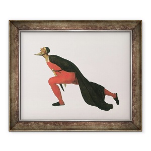 Tablou inramat - Scoala Franceza - Caracter dintr-o piesa de teatru ulei pe panza, 70 x 85 cm