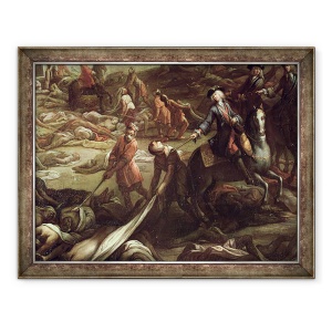 Tablou inramat - Scoala franceza - Ciuma din Marsilia in 1720 ulei pe panza, 70 x 90 cm