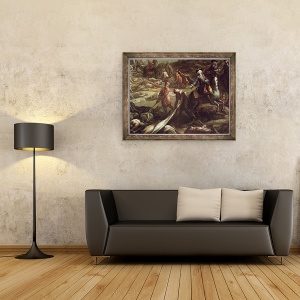 Tablou inramat - Scoala franceza - Ciuma din Marsilia in 1720 ulei pe panza, 70 x 90 cm - Img 2