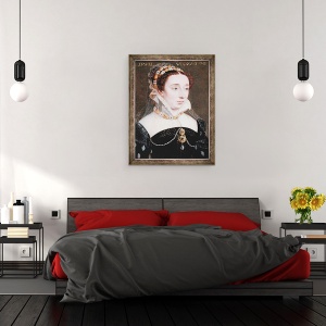 Tablou inramat - Scoala franceza - Diane a Frantei sau de Valois 1538-1619 Ducesa de Angouleme, 60 x 80 cm - Img 3