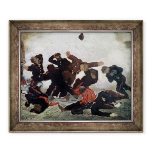 Tablou inramat - Scoala Franceza - Executarea, 50 x 60 cm