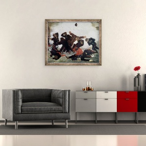 Tablou inramat - Scoala Franceza - Executarea, 70 x 85 cm - Img 2
