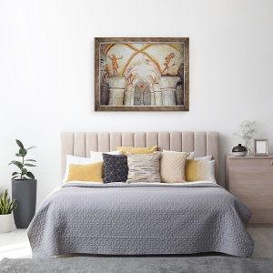 Tablou inramat - Scoala franceza - Interior, 60 x 80 cm - Img 3