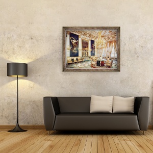 Tablou inramat - Scoala franceza - Interiorul Salonului des Quatre Saisons, 60 x 80 cm - Img 2