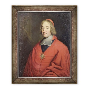 Tablou inramat - Scoala Franceza - Louis-Antoine de Noailles 1651-1729 Arhiepiscop de Paris, 50 x 60 cm