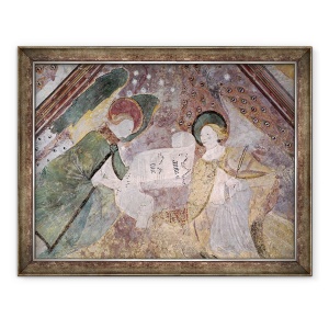 Tablou inramat - Scoala franceza - Muzicieni de inger, de la capela din transept de nord, 60 x 80 cm