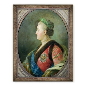 Tablou inramat - Scoala franceza - Portret De Ecaterina II 1729-1796 Al Rusiei, 70 x 90 cm