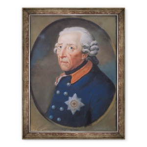 Tablou inramat - Scoala franceza - Portretul lui Frederic al II-lea 1712-86 cel Mare, 60 x 80 cm