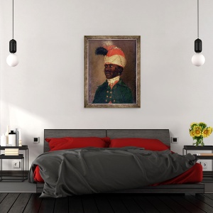 Tablou inramat - Scoala franceza - Portretul lui Zamor, 60 x 80 cm - Img 3
